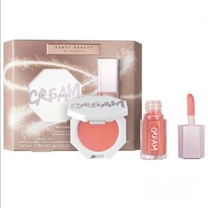 NWT Fenty Beauty Resting Peach Face Cream Blush & Mini Gloss Bomb Cream Duo